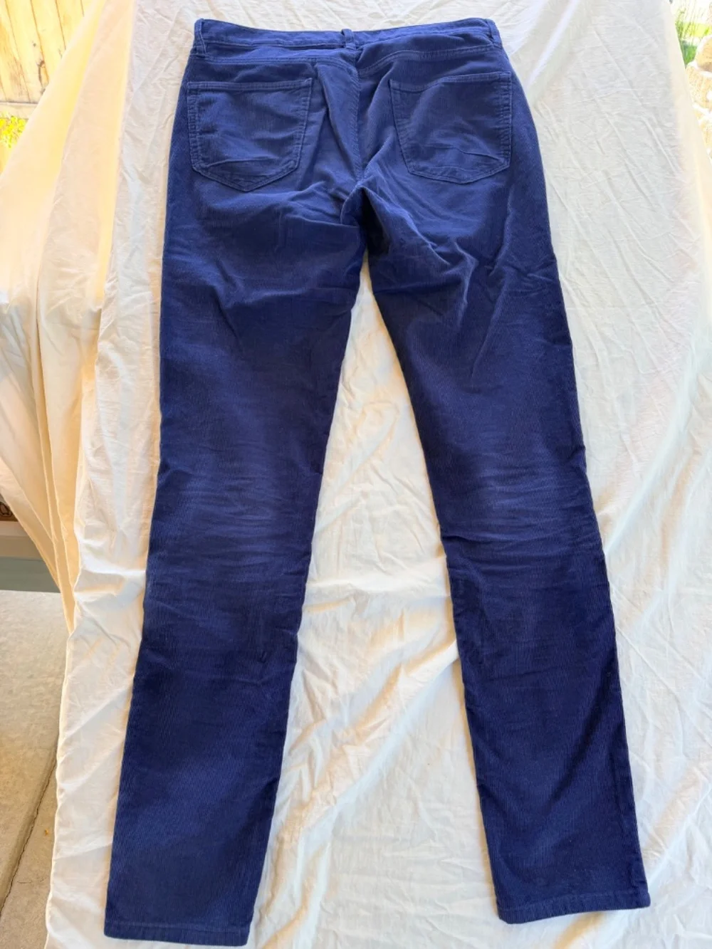 Men's Banana Republic Traveler Corduroy Pants Navy Skinny Fit 32x36